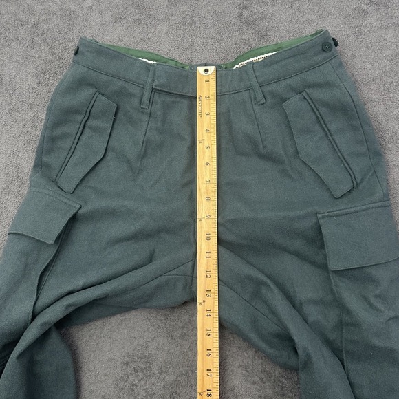 vintage 80s Bundeswehr German Army Wool Cargo Pants size 32 MILITARY TROUSERS - Picture 10 of 15